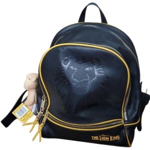 Disney The Lion King Black & Yellow Backpack From The Broadway Show +‎ New Simba